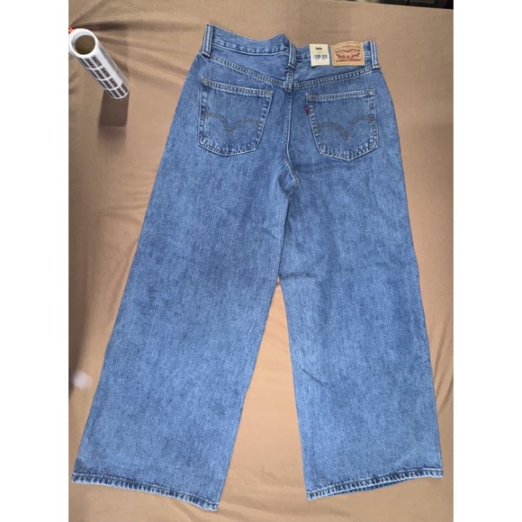 Levi's Denim - Levis '94 Baggy Wide Leg Jeans Womens 28x30 Blue Denim Loose Mid Rise Light Wash